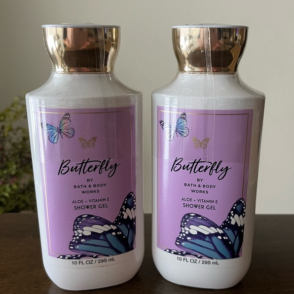 Two New Bath & Body Works Butterfly Shower Gels 10 Oz Each - Picture 1 of 1